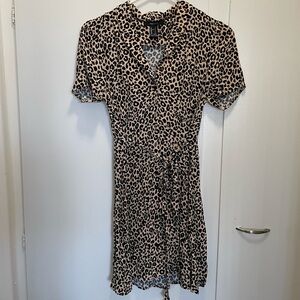 Forever 21 Black and Tan Animal Print Mini Dress